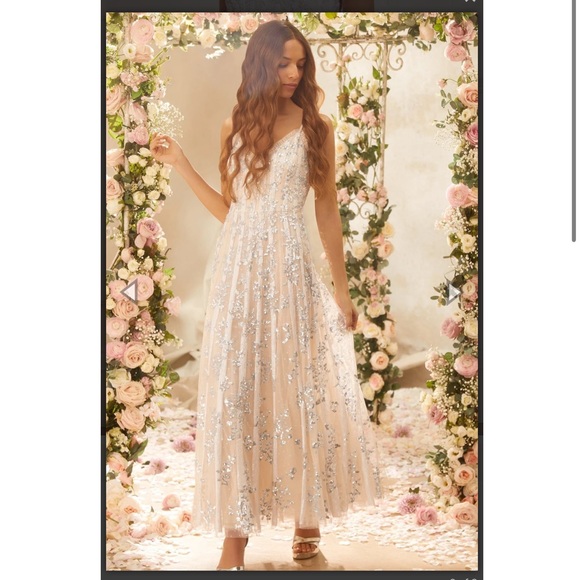 Needle & thread Floral Evermore Sequin cami ankle gown - Picture 16 of 16